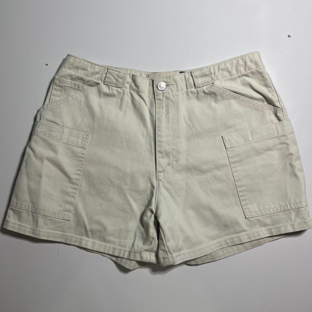 Vintage Gap Carpenter Shorts Womens 10 Stone Cotton High Rise Utility Pockets